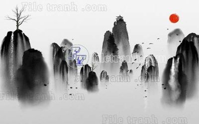 File tranh File gốc in tranh tổng hợp tường nền K40388 (ảnh gốc) độc quyền