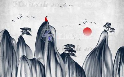 File in lụa File gốc in tranh tổng hợp tường nền K40410 (hoa văn) File gốc in tranh tổng hợp tường nền K40410