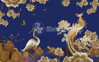 File gốc File gốc in tranh tổng hợp tường nền K40429 (in lụa) tranh thuận buồm