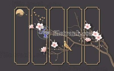 File in mica File gốc in tranh tổng hợp tường nền K40450 (bản gốc) làm vách ngăn