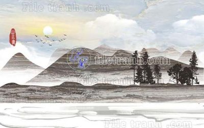 File tranh gốc File gốc in tranh tổng hợp tường nền K40464 (bản quyền) file PSD