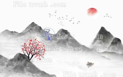 File gốc File gốc in tranh tổng hợp tường nền K40575 (thiết kế) cho in ấn