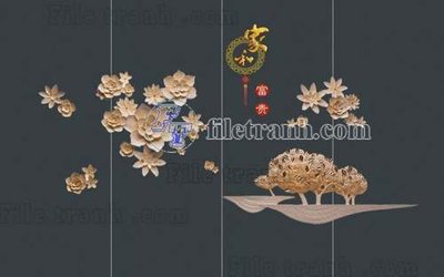 File in lụa File gốc in tranh tổng hợp tường nền K40576 (tân cổ điển) File gốc in tranh tổng hợp tường nền K40576