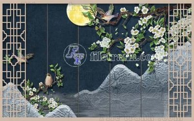 Download file gốc File gốc in tranh tổng hợp tường nền K40586 (độ nét cao)