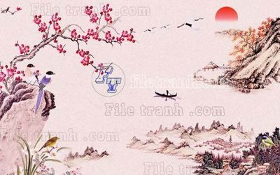 File tranh File gốc in tranh tổng hợp tường nền K40601 (bản gốc) trang trí văn phòng