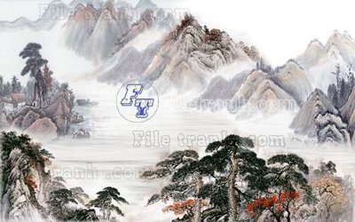 Download file gốc File gốc in tranh tổng hợp tường nền K40603 (in lụa) cao cấp