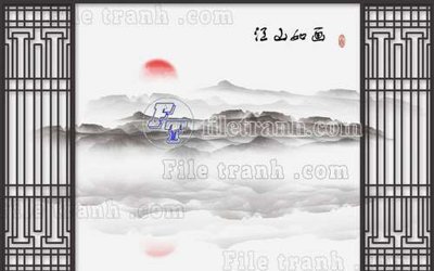 File gốc File gốc in tranh tổng hợp tường nền K40635 (in lụa) họa tiết 3D