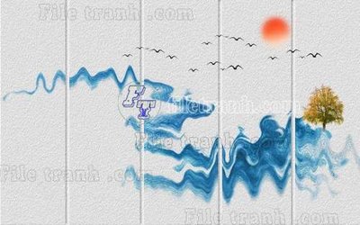 File PSD File gốc in tranh tổng hợp tường nền K40676 (gốc) cho designer