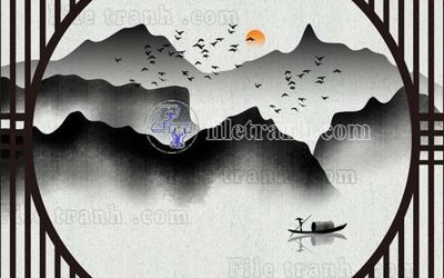 Tải file File gốc in tranh tổng hợp tường nền K40689 (ảnh gốc) file AI/EPS