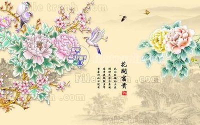 Tải file gốc File gốc in tranh tổng hợp tường nền K40705 (in bạt) quảng cáo