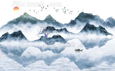 File in trần File gốc in tranh tổng hợp tường nền K40738 (bản gốc) bầu trời