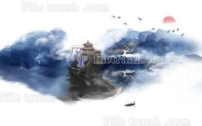 File tranh File gốc in tranh tổng hợp tường nền K40768 (bản gốc) in lụa dán tường