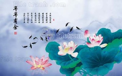 File in trần File gốc in tranh tổng hợp tường nền K40818 (bản gốc) phong cảnh