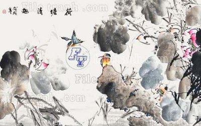 File tranh gốc PSD File gốc in tranh tổng hợp tường nền K40829 còn nguyên layer