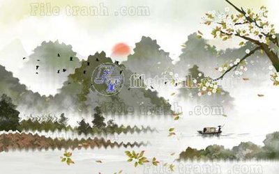 File tranh File gốc in tranh tổng hợp tường nền K40844 (bản gốc) in lụa dán tường