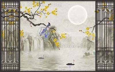 File in trần File gốc in tranh tổng hợp tường nền K40932 (bản gốc 3D) sống động