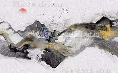 File gốc File gốc in tranh tổng hợp tường nền K40942 (in tráng gương) ốp tường