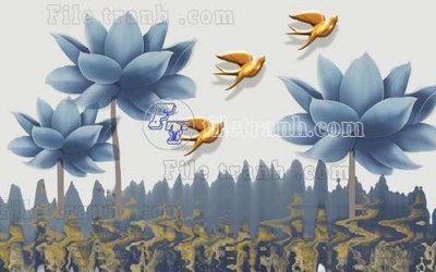 File in lụa File gốc in tranh tổng hợp tường nền K40952 (hoa văn) File gốc in tranh tổng hợp tường nền K40952