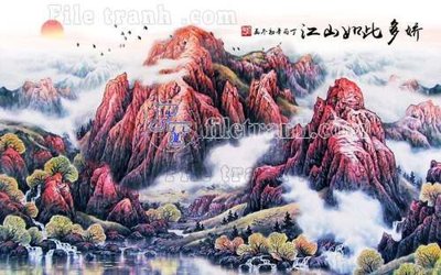 Chi tiết file tranh tráng gương File gốc in tranh tổng hợp tường nền K40964 (ảnh gốc)