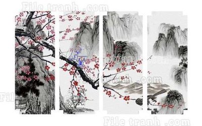 File gốc File gốc in tranh tổng hợp tường nền K40965 (in tráng gương) nghệ thuật