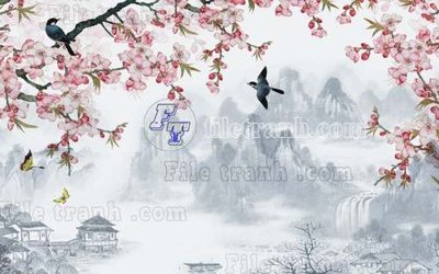 File tranh gốc File gốc in tranh tổng hợp tường nền K41004 (bản đẹp) độc quyền