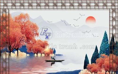 File tranh File gốc in tranh tổng hợp tường nền K41105 (file gốc) chuẩn màu in