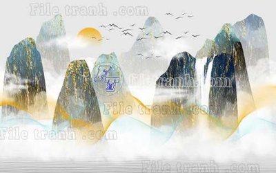 File in mica File gốc in tranh tổng hợp tường nền K41139 (bản gốc) siêu trong