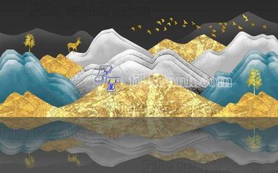 File gốc File gốc in tranh tổng hợp tường nền K41149 (in tráng gương) hiện đại