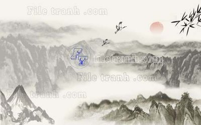 File in trần File gốc in tranh tổng hợp tường nền K41186 (bản gốc) phong cảnh