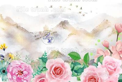 File tranh File gốc in tranh tổng hợp tường nền K41201 (gốc) in film