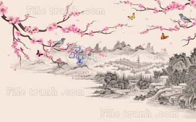 File in mica File gốc in tranh tổng hợp tường nền K41229 (bản gốc) sắc sảo