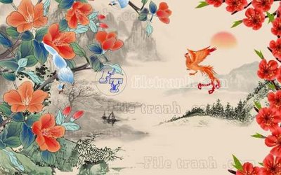 File ảnh gốc File gốc in tranh tổng hợp tường nền K41309 không vỡ nét