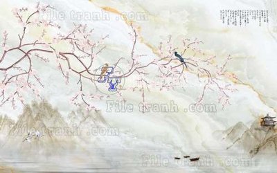 Tải file File gốc in tranh tổng hợp tường nền K44036 (gốc) chủ đề hoa sen