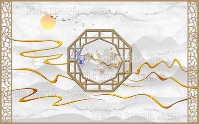 File tranh gốc File gốc in tranh tổng hợp tường nền K44128 (bản quyền) độc đáo