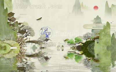 Ảnh gốc File gốc in tranh tổng hợp tường nền K44136 (độ nét cao) in mica