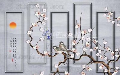 File tranh File gốc in tranh tổng hợp tường nền K44225 (file gốc) chủ đề phong thủy