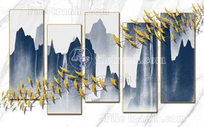 Chi tiết file tranh tráng gương File gốc in tranh tổng hợp tường nền K44260 (ảnh gốc)