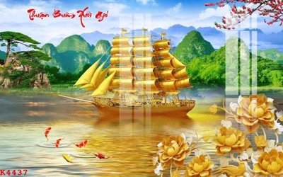 Download file gốc File gốc in tranh tổng hợp K4437 (in lụa) tranh 3D