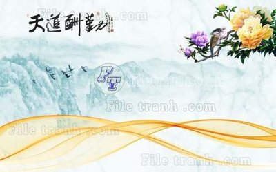 Download file File gốc in tranh tổng hợp tường nền K45174 (gốc) in mica cao cấp