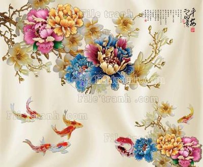 File gốc File gốc in tranh tổng hợp tường nền K45231 (in lụa) cao cấp