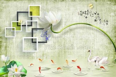 File tranh File gốc in tranh tổng hợp tường nền K45285 (gốc) in trên kính