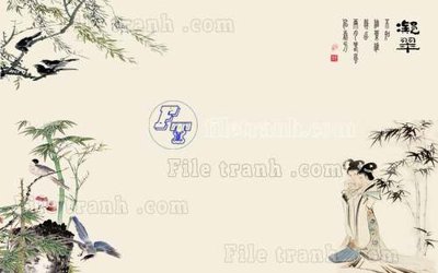 Ảnh mô tả file gốc in mica File gốc in tranh tổng hợp tường nền K45382