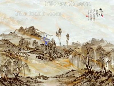 Download file gốc File gốc in tranh tổng hợp tường nền K45616 (in lụa) hoa lá