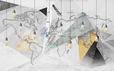 File in trần File tranh gốc dán tường hươu nai sừng K47159 (bản gốc 3D) sống động