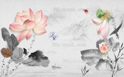 File tranh File tranh gốc tranh tường hoa 3d đẹp K48004 (gốc) chủ đề con người