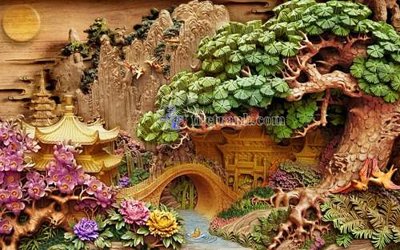 File ảnh File tranh gốc tranh tường hoa 3d đẹp K48043 (gốc) cho trang trí nội thất