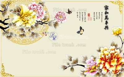 Tải file File tranh gốc tranh tường hoa 3d đẹp K48076 (gốc) làm tranh treo tường