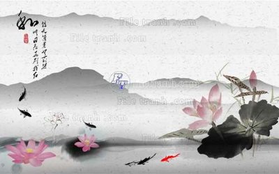 File tranh File tranh gốc tranh tường hoa 3d đẹp K48096 (ảnh gốc) độc quyền