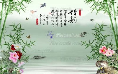 File gốc File tranh gốc tranh tường hoa 3d đẹp K48152 (chuẩn CMYK) cho nhà in