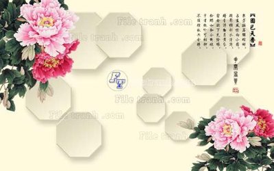 File gốc File tranh gốc tranh tường hoa 3d đẹp K48165 (ảnh rõ nét) để in